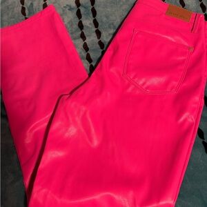 Judy Blue Vibrant Pink Straight Leg Jeans